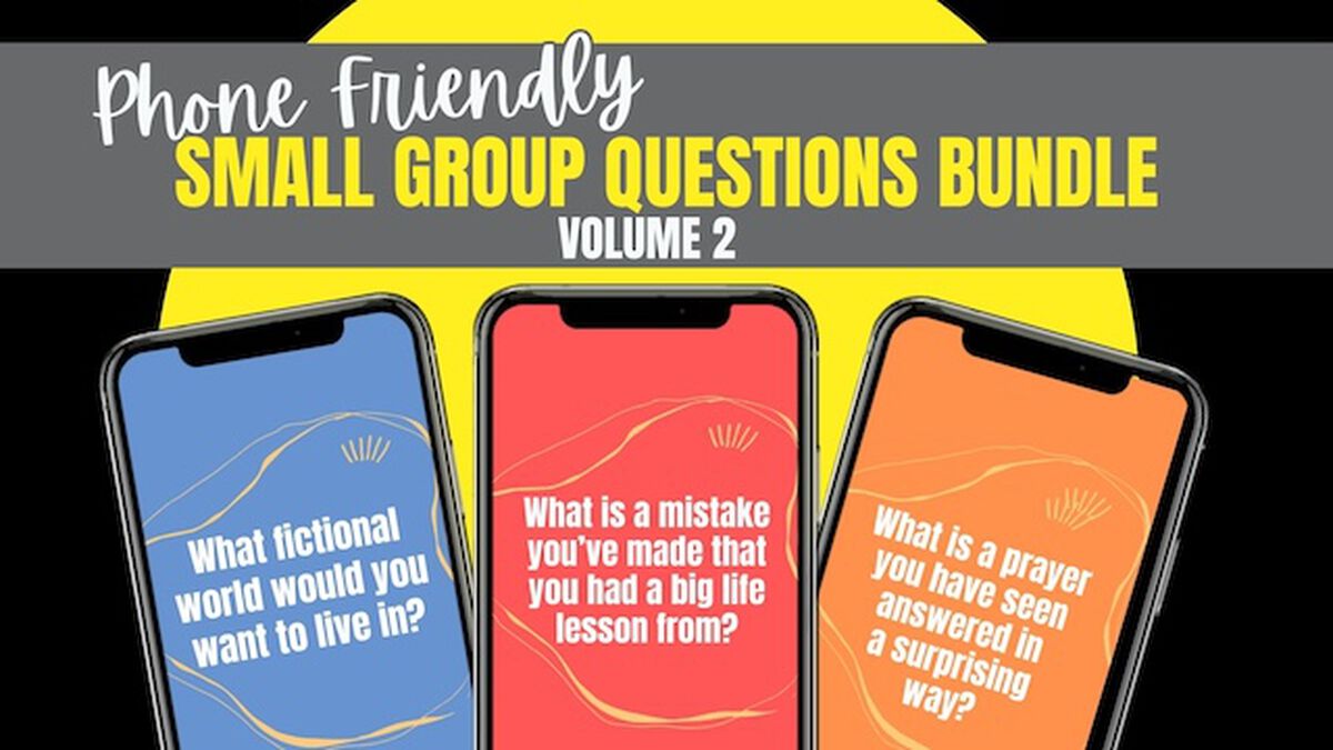 Phone Friendly Small Group Questions Bundle: Volume 2 image number 0